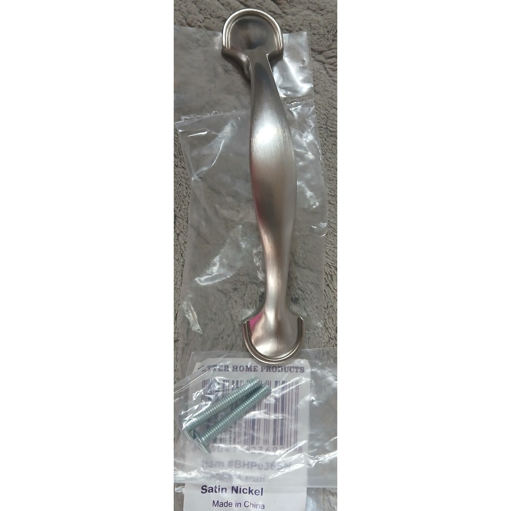 Better Home Products Satin Nickel Cabinet Pull 3 inch Center Arched Handle 12 Pc